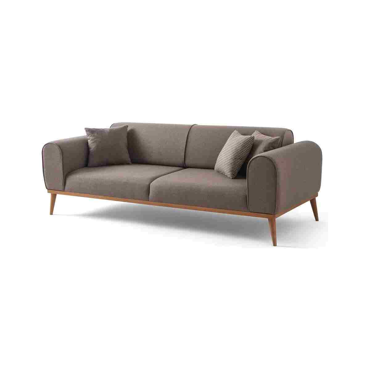 EDSY HOME Rebull 3+3+1 Koltuk Takımı Kahverengi + Sütlü Kahve - Görsel 7