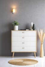 FLORADESİGN Zen Şifonyer / Çok Amaçlı Dolap/ Çekmeceli Şifonyer / Kapaklı Şifonyer / 4 Çekmeceli Şifonyer 80CM - Görsel 3