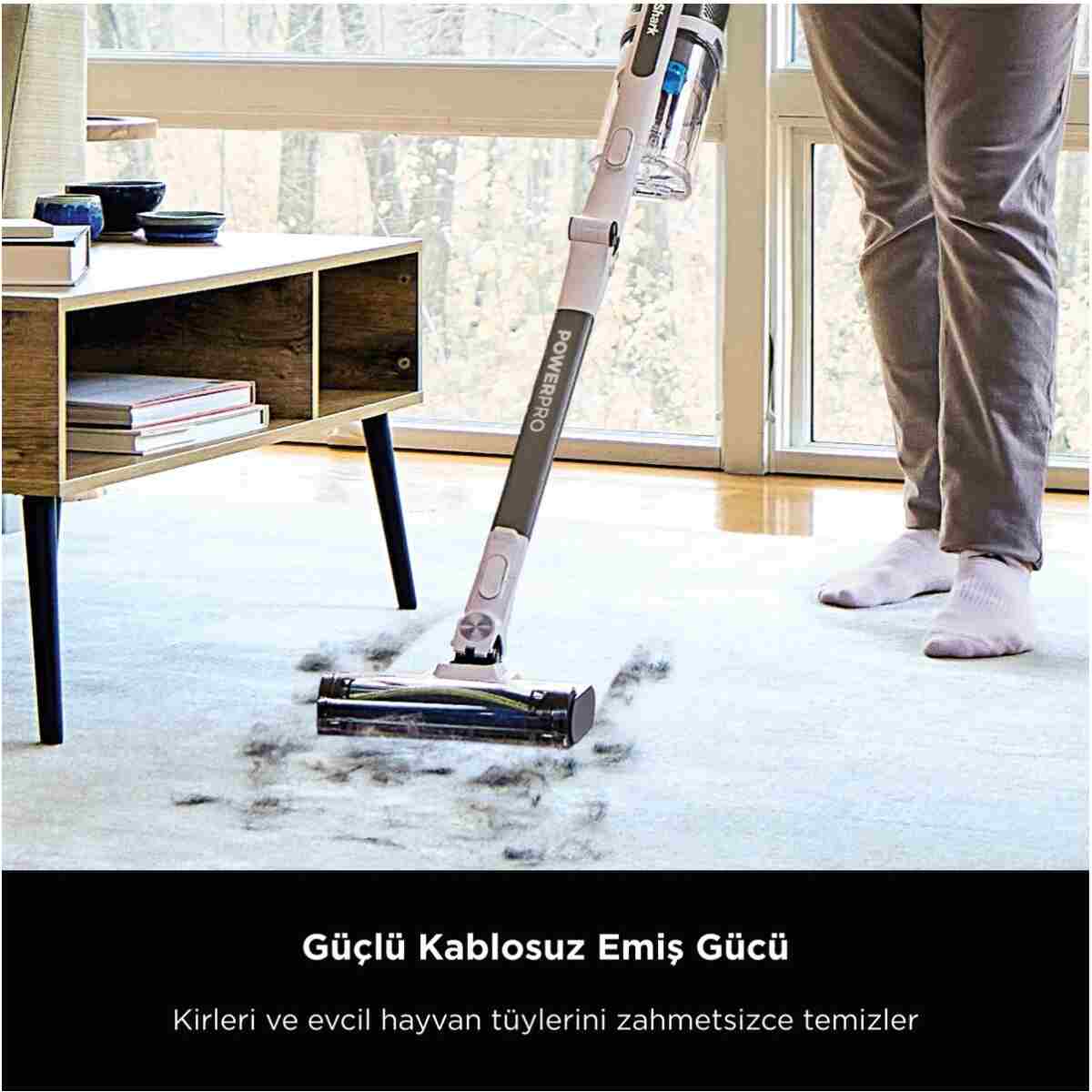 Shark PowerPro Turbo Başlıklı Şarjlı Dikey Süpürge - Görsel 7