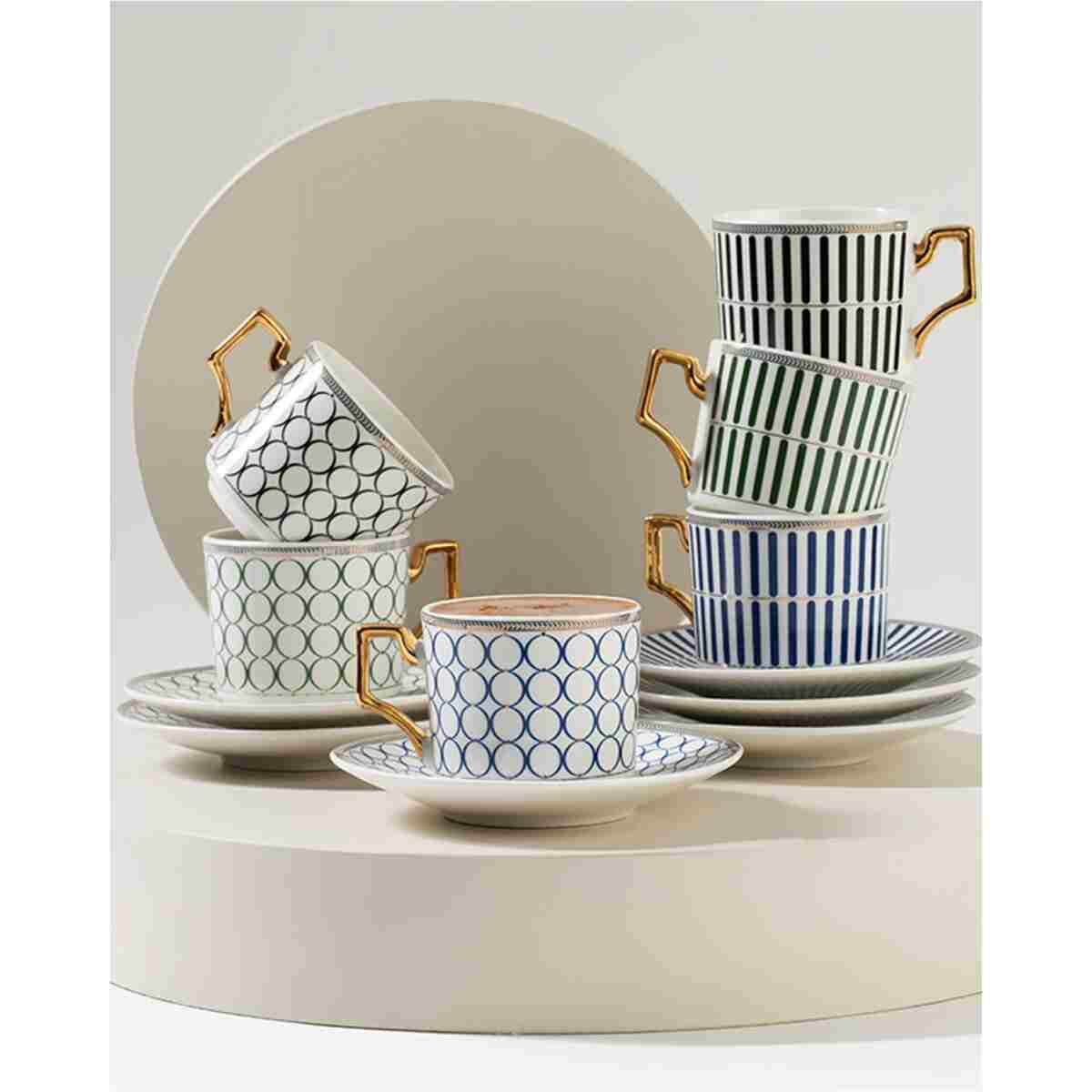 English Home Rabecca Porselen 2'li Kahve Fincan Takımı 90 ml Siyah - Görsel 3