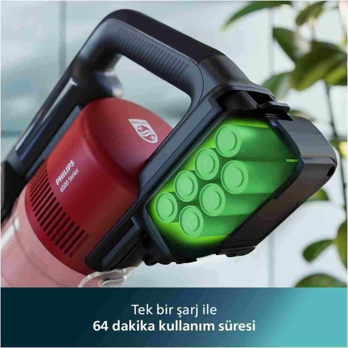 Philips 6000 Serisi Kablosuz Dikey Süpürge, PowerCyclone 11, 64 Dakika Kullanım Süresi, XC6552/01 - Görsel 12