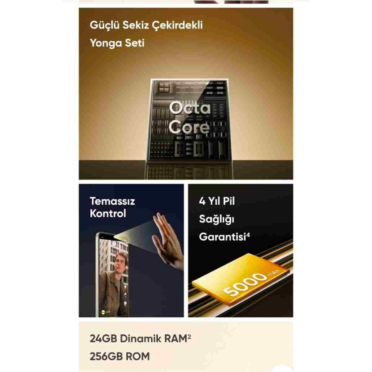 realme C61 8gb 256gb Yeşil Cep Telefonu ( Türkiye Garantili) - Görsel 7