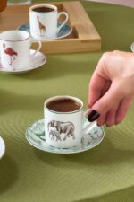 Karaca Jungle 6 Kişilik Kahve Fincanı Takımı 80 ml - Görsel 13