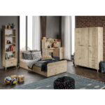 KZNMOB HOME Akasya Modern Genç Odası Takımı Meşe - 4 Parçalı Ve Tamamı 1. Kalite Mdf