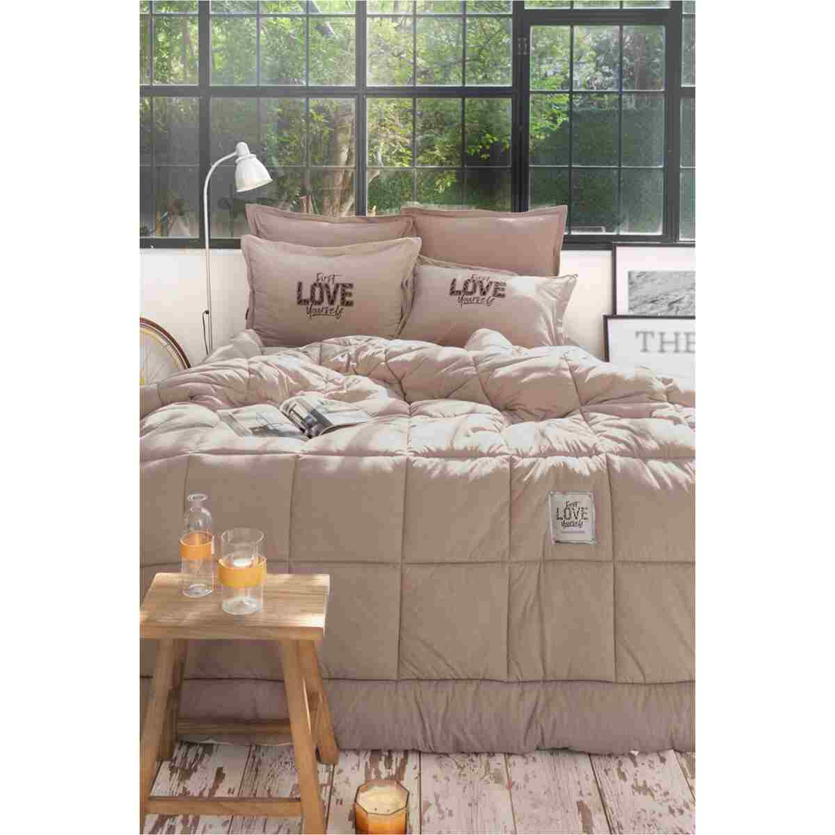 Karaca Home Motto Cotton Comfort Çift Kişilik Bej - Görsel 2