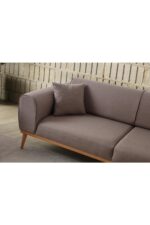 EDSY HOME Rebull 3+3+1+1 Koltuk Takımı Kahverengi - Görsel 7