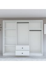 Metalia Gm 036 Lüx 6 Kapı 2 Çekmeceli Düğme Kulplu Aynalı Gardırop - Görsel 3