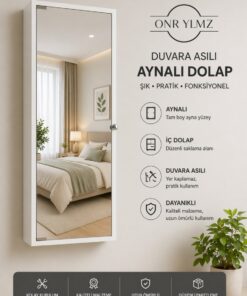 Yc Dekor Duvara monte Aynalı takı dolabı