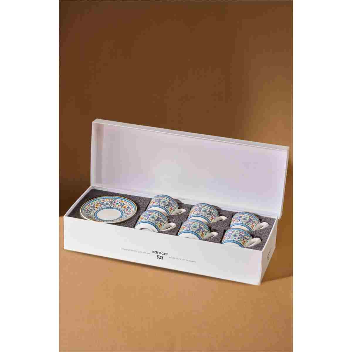 Karaca Beylerbeyi 6 Kişilik Kahve Fincan Takımı 80 ml - Görsel 8