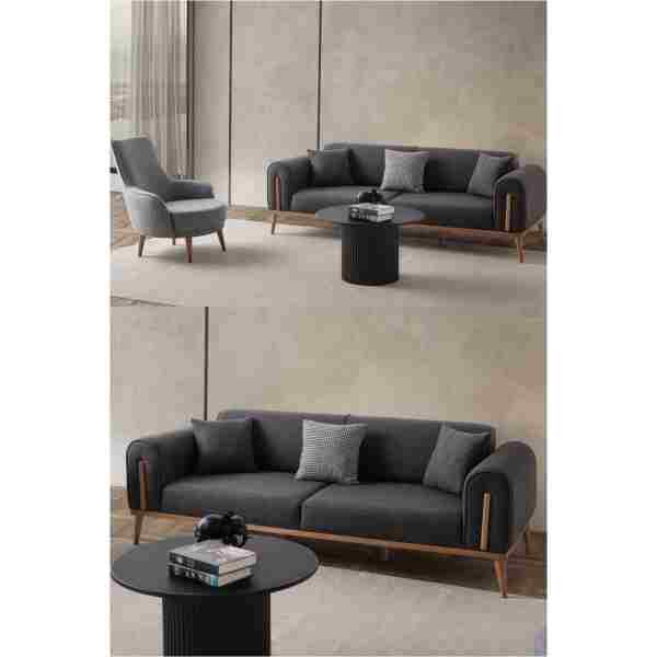 EDSY HOME Riva 3+1 Koltuk Takımı Antrasit