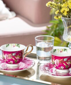 English Home Vanilla New Bone China 4 Parça 2 Kişilik Kahve Fincan Takımı Mor