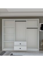 Metalia Gm 069 Delüx 6 Kapı 2 Çekmeceli Düğme Kulplu Gardırop - Görsel 10