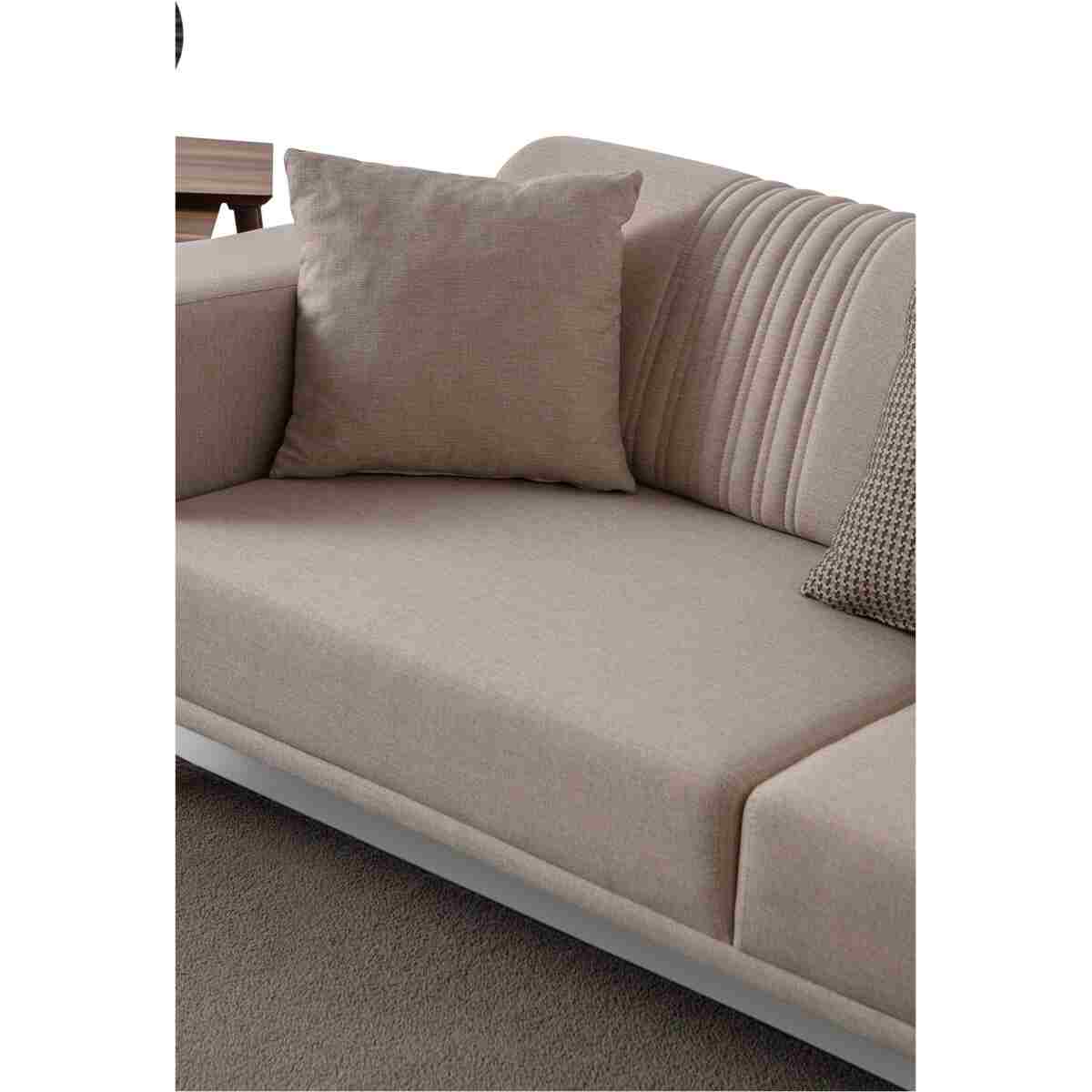 EDSY HOME Regnar 3+3+1+1 Koltuk Takımı Krem - Görsel 4