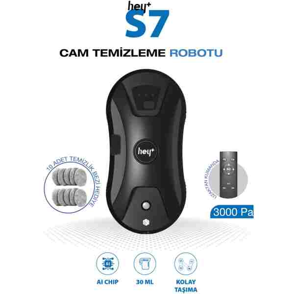 Heyplus Akıllı Cam Silme Robotu Su Püskürtmeli Kumandalı Cam Temizleme Robotu