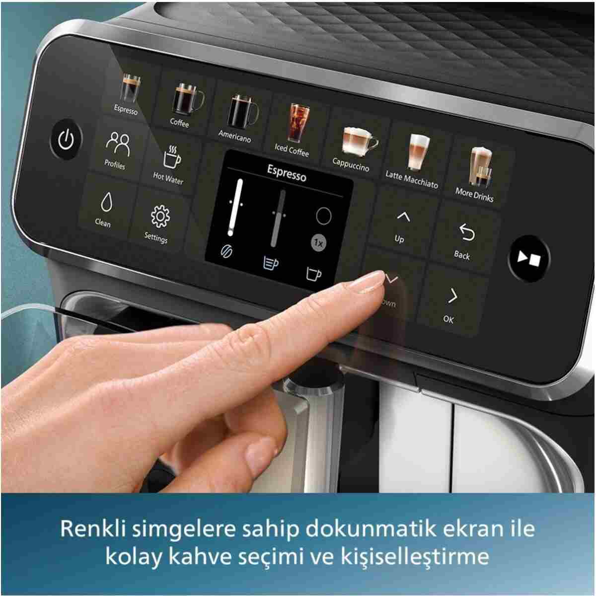 Philips 4400 Serisi LatteGo Tam Otomatik Espresso Makinesi, 12 Sıcak ve Soğuk İçecek, QuickStart, EP4446/70 - Görsel 20