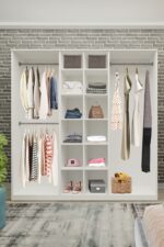 Metalia Gm 089 Favorite 6 Kapılı Aynasız Beyaz Siyah Kulplu Gardırop - Görsel 10