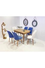 Kaktüs Avm 6 Kişilik Açılır Mdf Masa Sandalye Takımı Mutfak Masası Takımı Salon Masası - Görsel 8