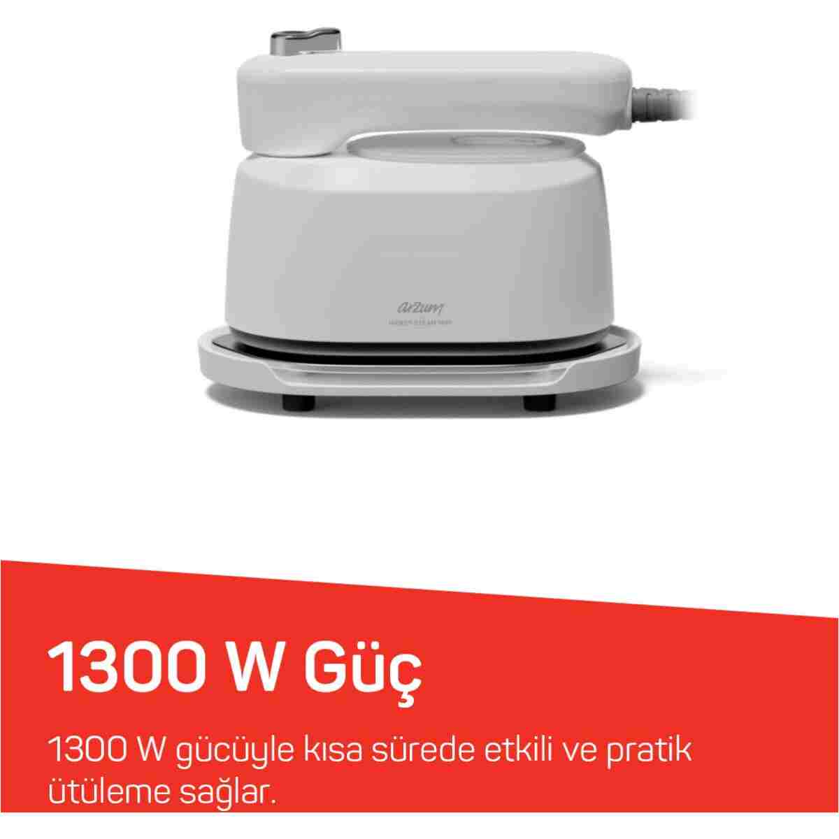 Arzum AR6055 Handy Steam Mini Buharlı Düzleştirici ve Seyahat Ütüsü, Dikey Buharlı Kırışık Giderici - Görsel 3