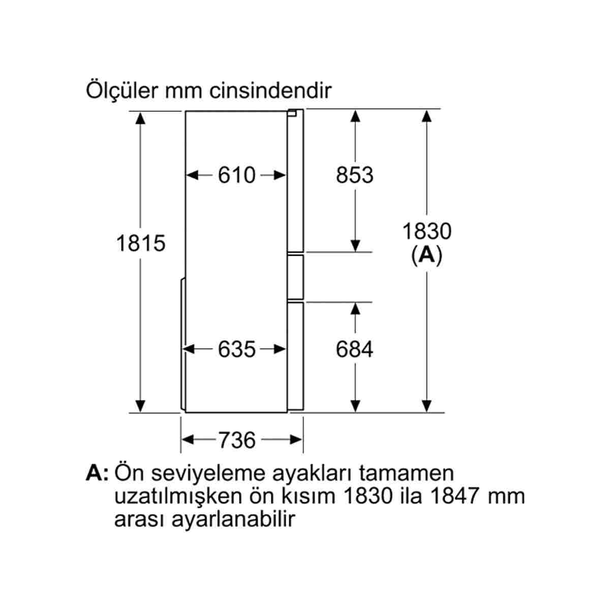 Siemens KF96RSBEA 458L 4 Kapılı Alttan Donduruculu Buzdolabı Siyah - Görsel 14