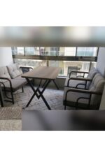 Serdemdizayn Serdem 2+1+1+masa Bahçe Balkon Takımı Antrasit - Görsel 7
