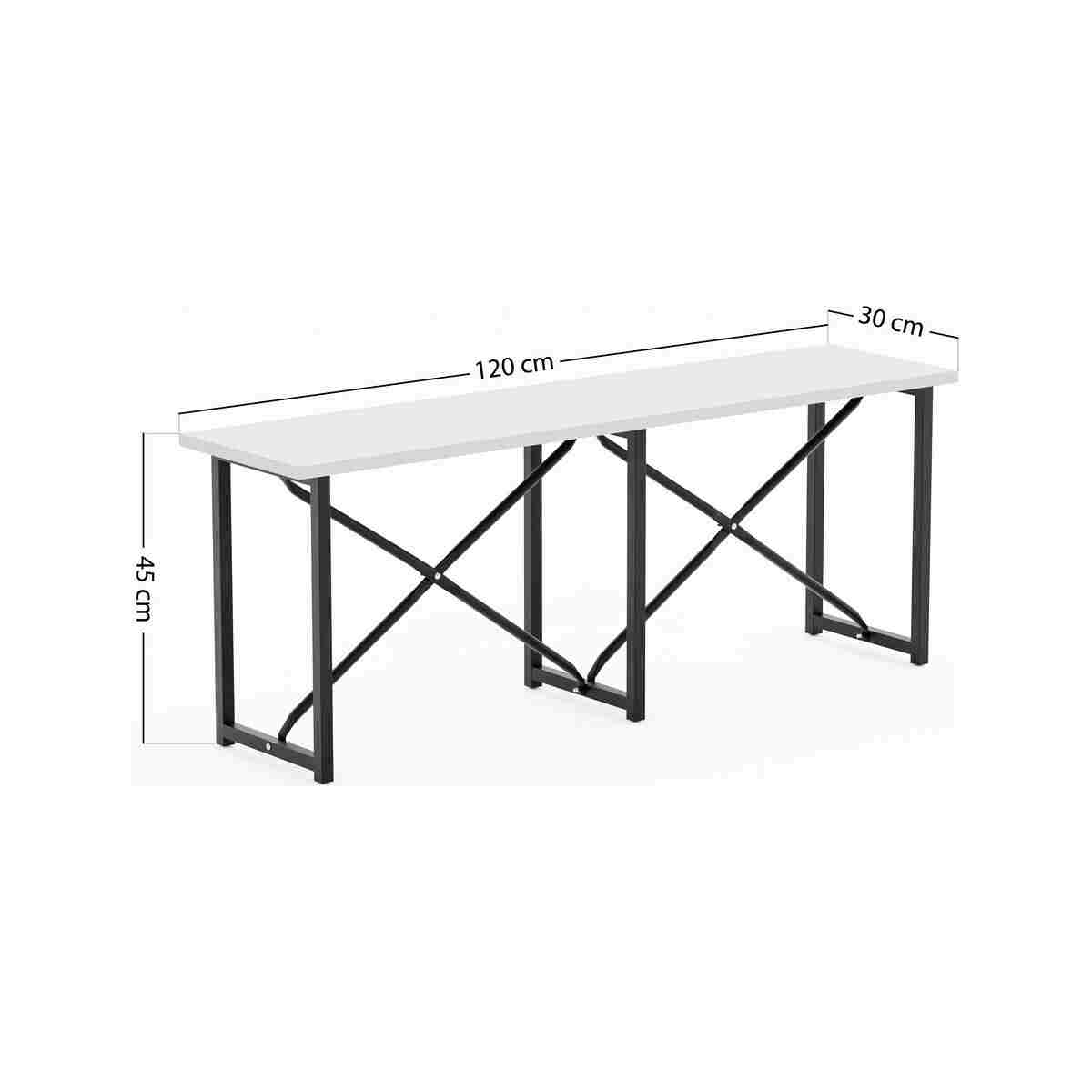 eportatif Masa Takımı Minderli Bench Bank Masa Seti 120x60 Masa Mutfak Masası Yemek Masası Beyaz 1555 - Görsel 13