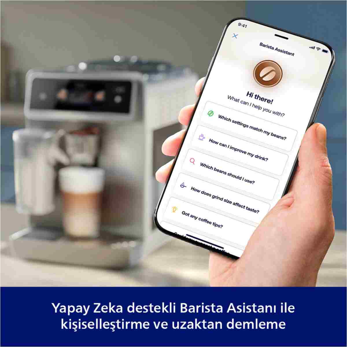Philips 8000 Serisi Café Aromis Kahve Makinesi, Evde Kafe Kalitesi, 54 farklı içeçek, EP8757/20 - Görsel 11