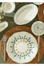Bella Maison Adelina Stoneware 26 Parça 6 Kişilik Kahvaltı Takımı Yeşil - Görsel 11