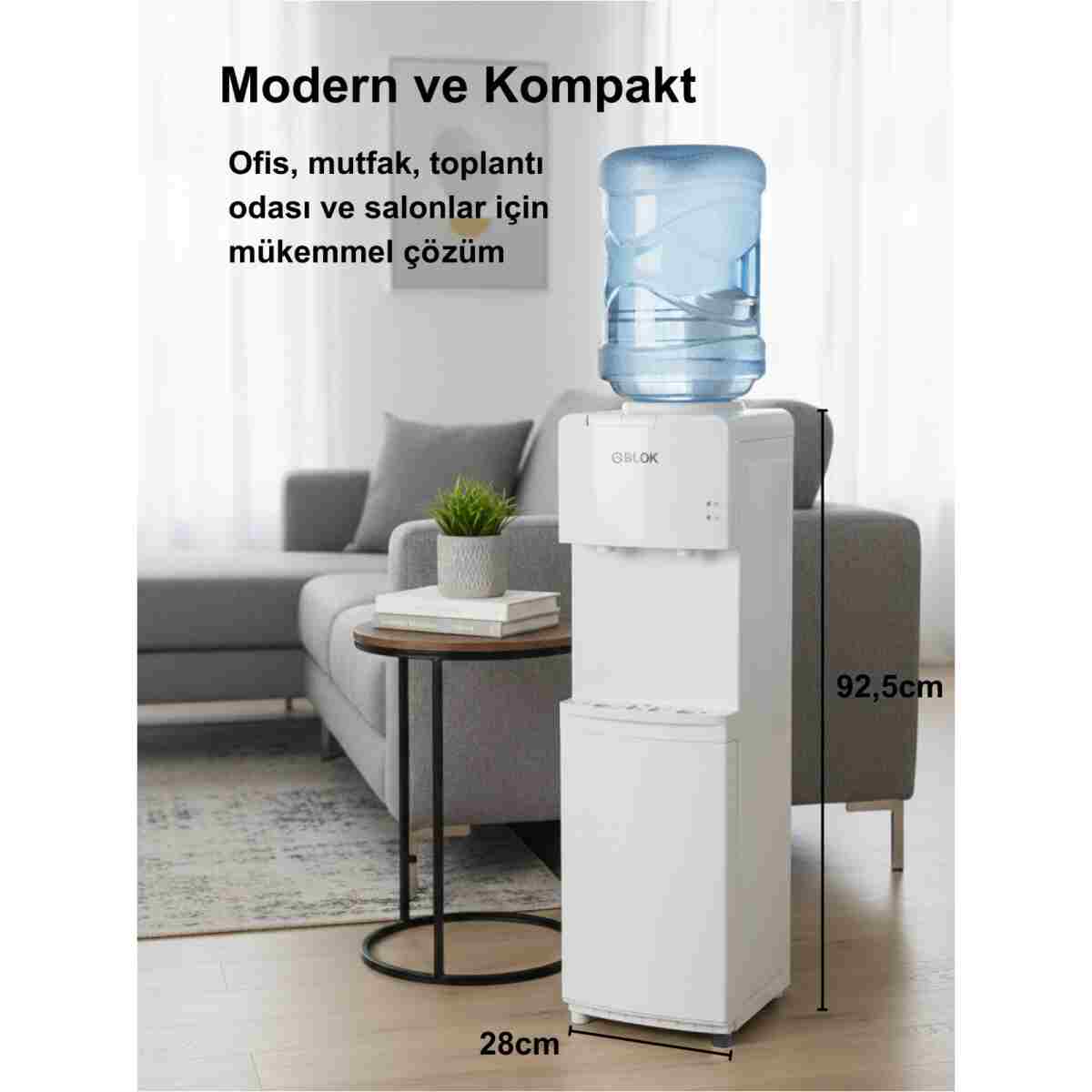 gblok 1119bw Soğuk Ilık Dolapsız Su Sebili Beyaz - Görsel 4