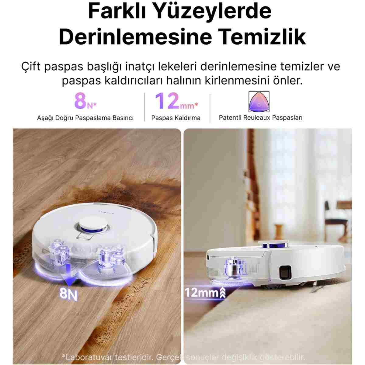 Narwal Freo Z10 Akıllı Robot Süpürge Beyaz,15.000PA Emiş Gücü - Görsel 13