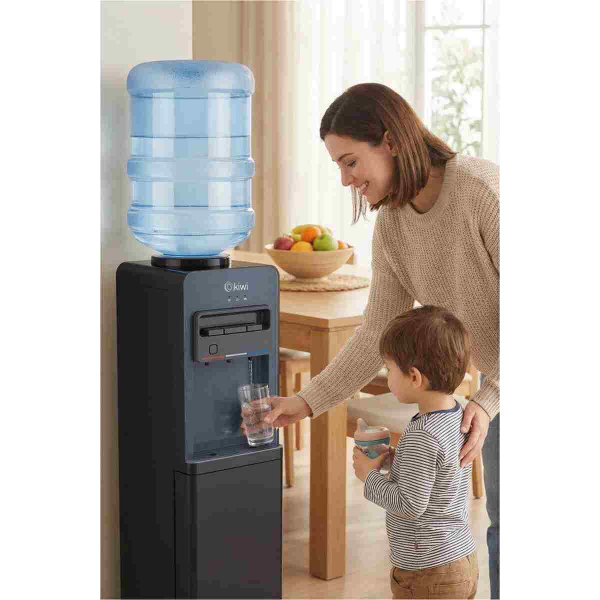 Kiwi KWP-8553 Su Sebili Siyah, 3 Musluklu (Sıcak-Soğuk-Ilık), Saklama Dolabı - Görsel 4