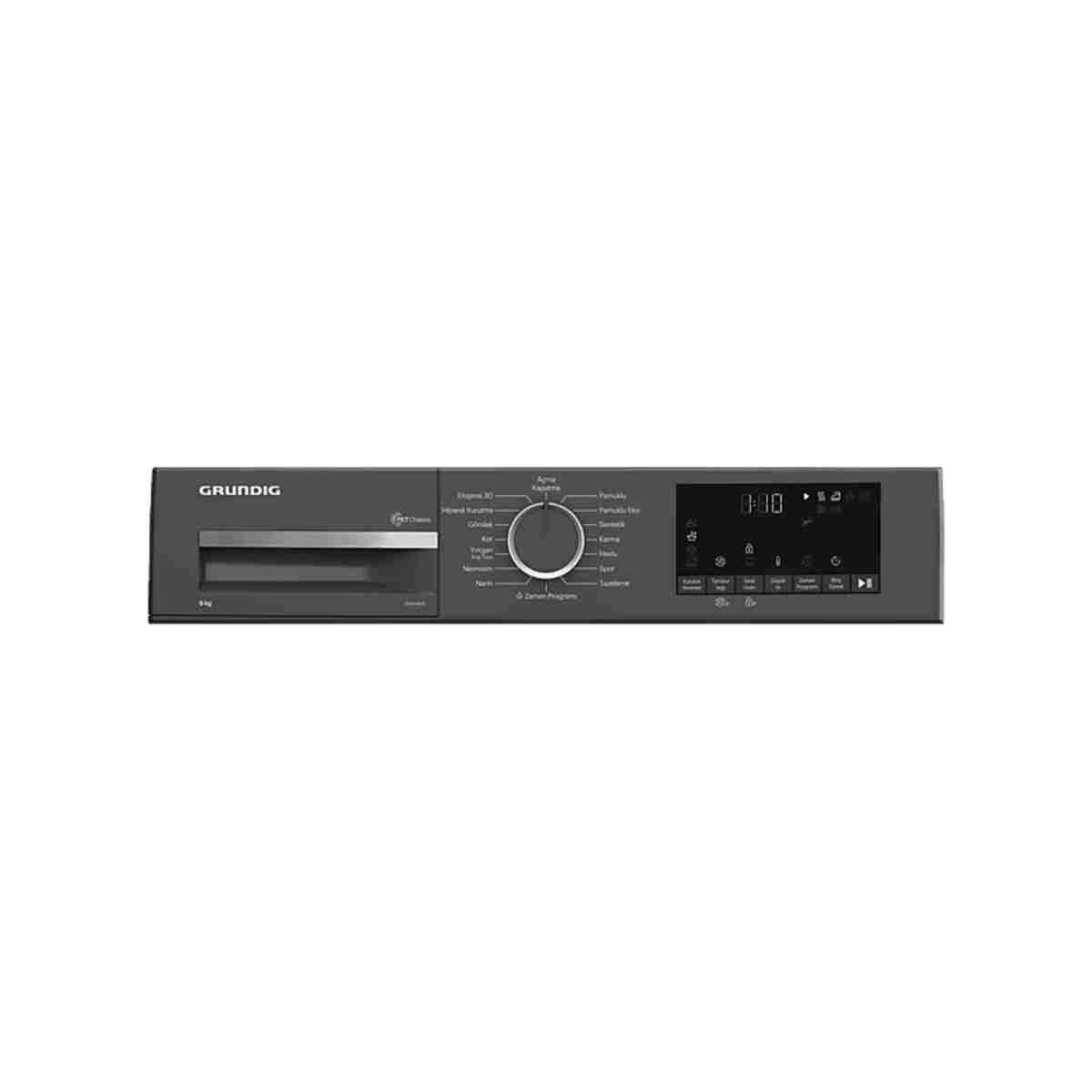 Grundig GPDH 9645 E Enerji Sınıfı 9kg Isı Pompalı Kurutma Makinesi Koyu Gri - Görsel 4