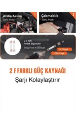 EZERE Areks Car Pro 180W 5 Ton Çok Fonksiyonlu Elektrikli Hidrolik Kriko Lift Kaldırma / Kompresör / Bijon Sökme / LED Işık - Görsel 4