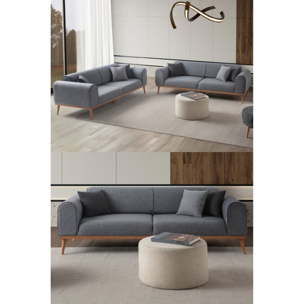 EDSY HOME Rebull 3+3 Koltuk Takımı Gri