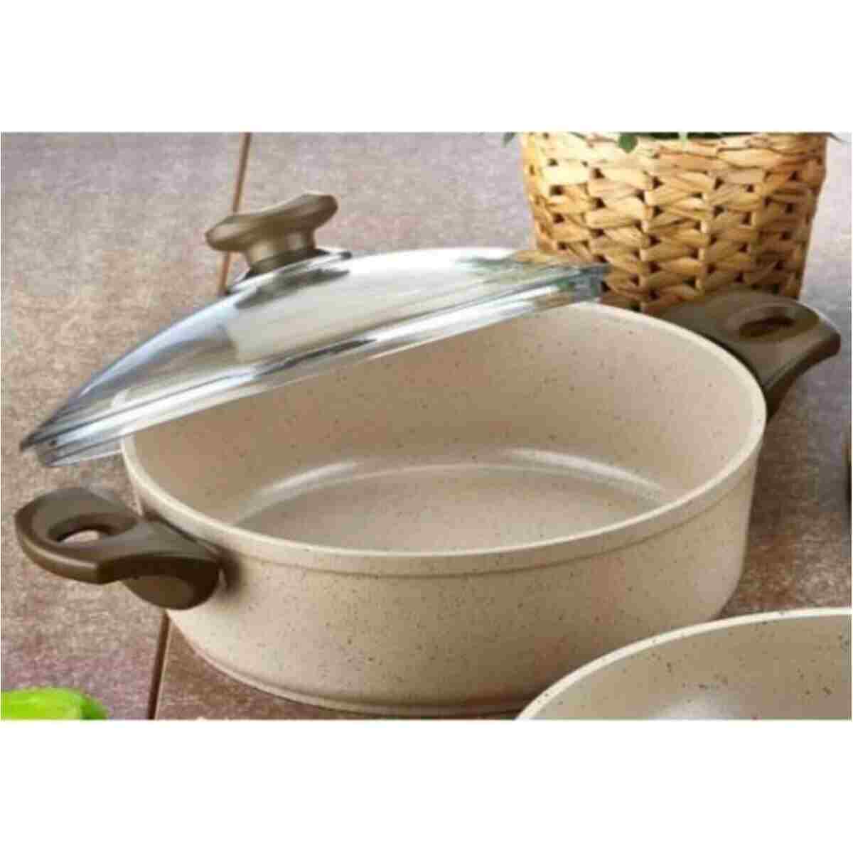 gülsan Safran Granit Tencere Basık Pilav Tenceresi 24 CM - Görsel 4