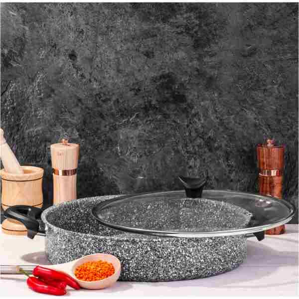 Taç Ultra Granit Basık Tencere 28 cm