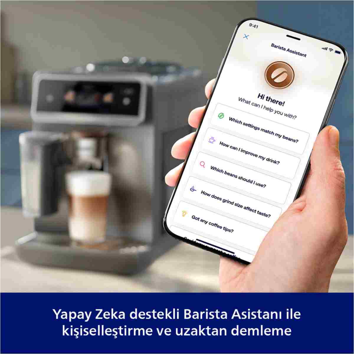 Philips 8000 Serisi LatteGo Pro Café Aromis Kahve Makinesi, Evde Kafe Kalitesi, 54 farklı içeçek, EP8757/92 - Görsel 3
