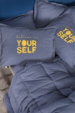 Karaca Home Motto Cotton Comfort Çift Kişilik Indigo - Görsel 2