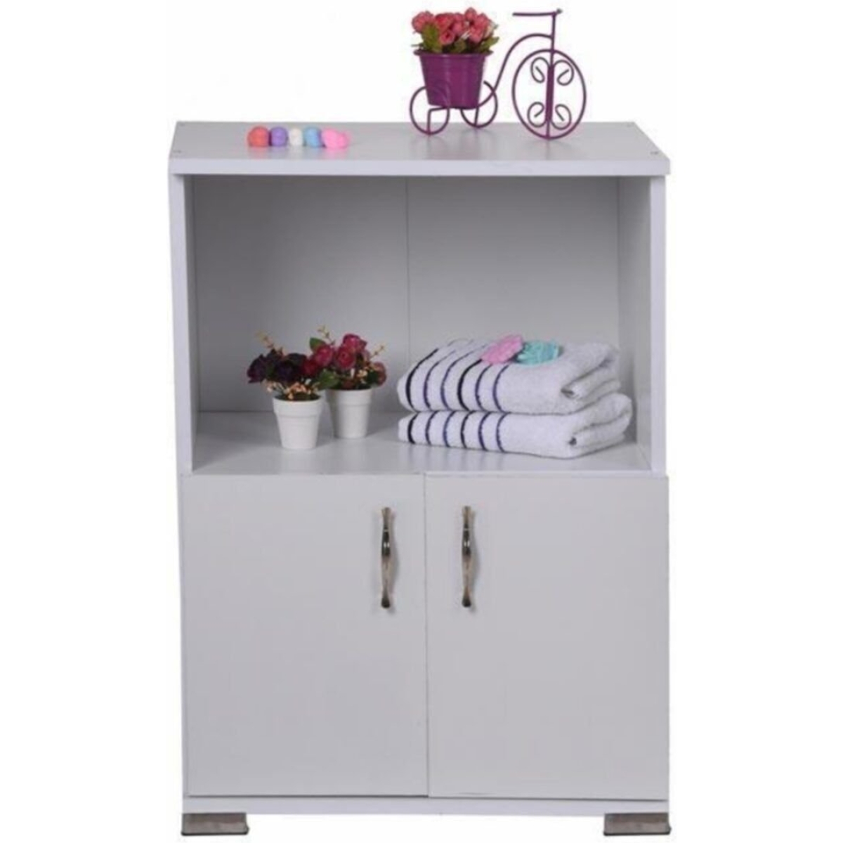 Remaks Çok Amaçlı Set Altı Dolap Mutfak Mikrodalga Fırın Dolabı - Beyaz - Görsel 6