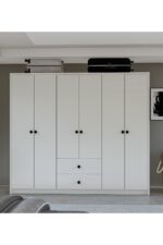 Metalia Gm 069 Delüx 6 Kapı 2 Çekmeceli Düğme Kulplu Gardırop - Görsel 8