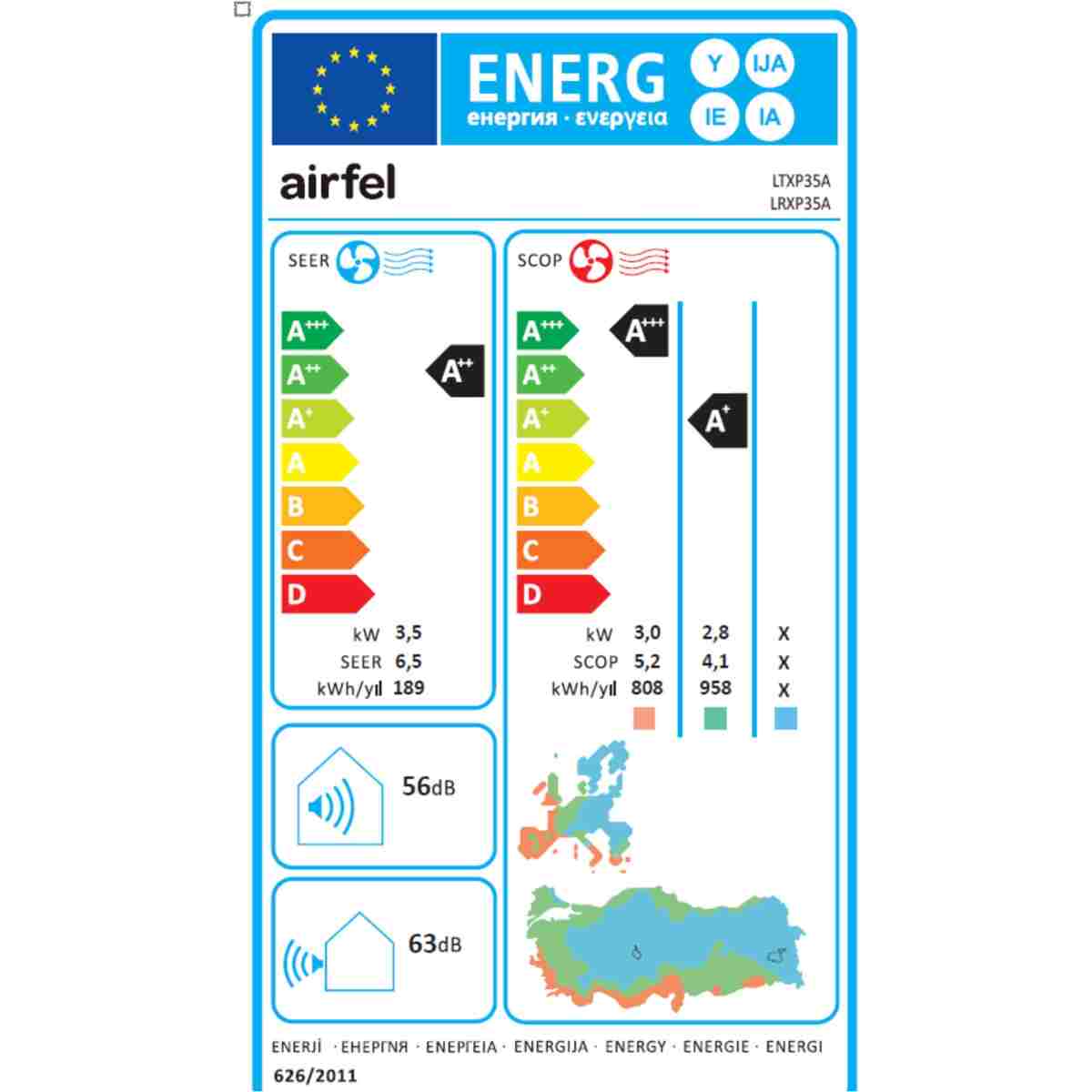 Airfel VİSTA SERİSİ 2026 SPLİT LTXP35A 12.000 BTU/H A++ İNVERTER KLİMA R32 - Görsel 13
