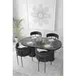 AVVİO Miranda Ptt Silindir Ayak 80x140 Oval Yemek Masası Mutfak Masası Masa Sandalye Takımı