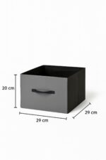 moniev 2 Raflı 8 Çekmeceli Şifonyer Yatak Odası Çocuk Odası Düzenleyici Deri Çekmeceli Organizer - Görsel 5