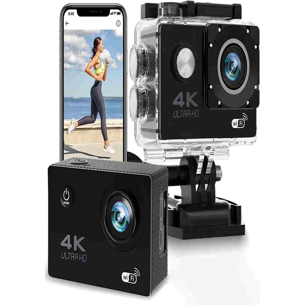 ULTRATEKNO Kask Kamerası 170 Derece 16 Mp 4k Ultra Hd Wifi Aksiyon Kamerası Kumandalı Kamera - Görsel 11