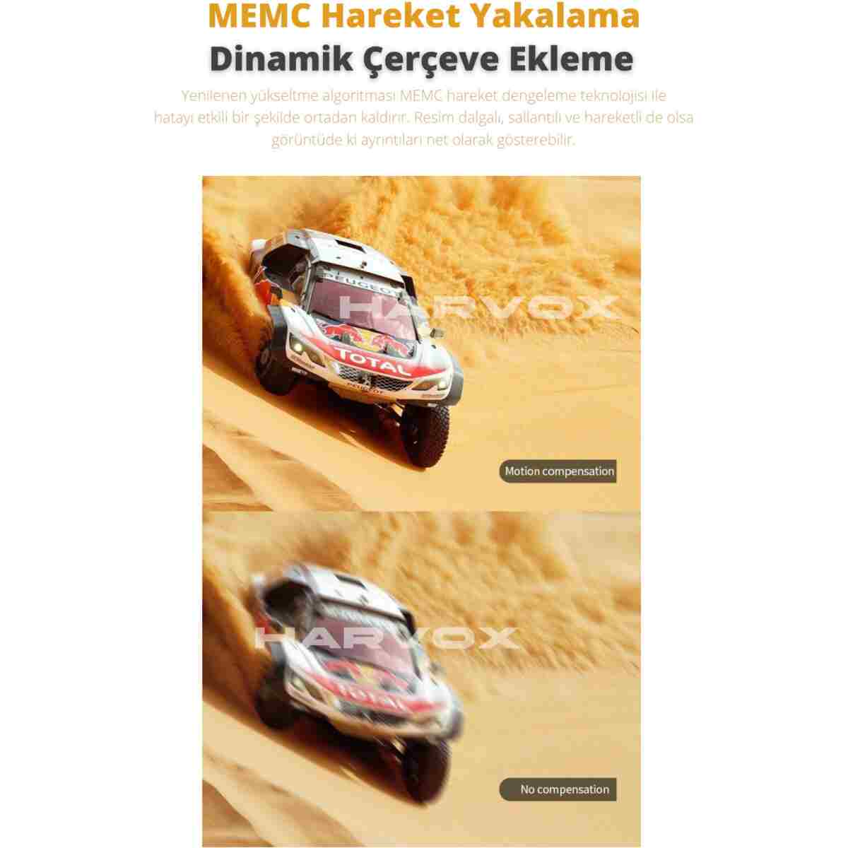 HARVOX K2 Bataryalı Projeksiyon Cihazı Taşınabilir 4K Destekli 1080P Android Sistemli Projektör - Görsel 13