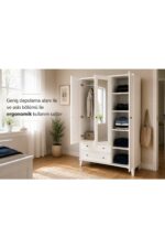 VENATTO MADRİD 3 KAPILI,2 ÇEKMECELİ,AYNALI DOLAP/GARDIROP (%100MDF) - Görsel 7