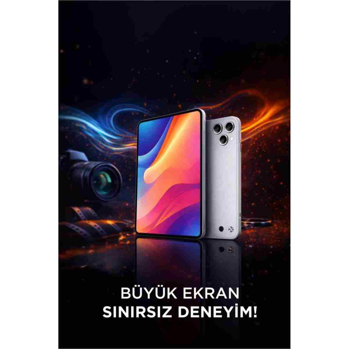 Torima Android Tablet Kalem Klavye Mouse Full Set SIM Kartlı BTK Kayıtlı 10.1 İnç T17 Pro Max Gümüş - Görsel 2
