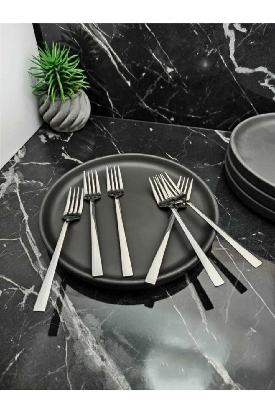 1aadec775c0660fa9b6a6a8a599e38dc Yüsra Home 6 Lı Yemek Çatalı Lüx Düz Model (PASLANMAZ ÇELİK) Servet Çeyiz Çatal - Görsel 1