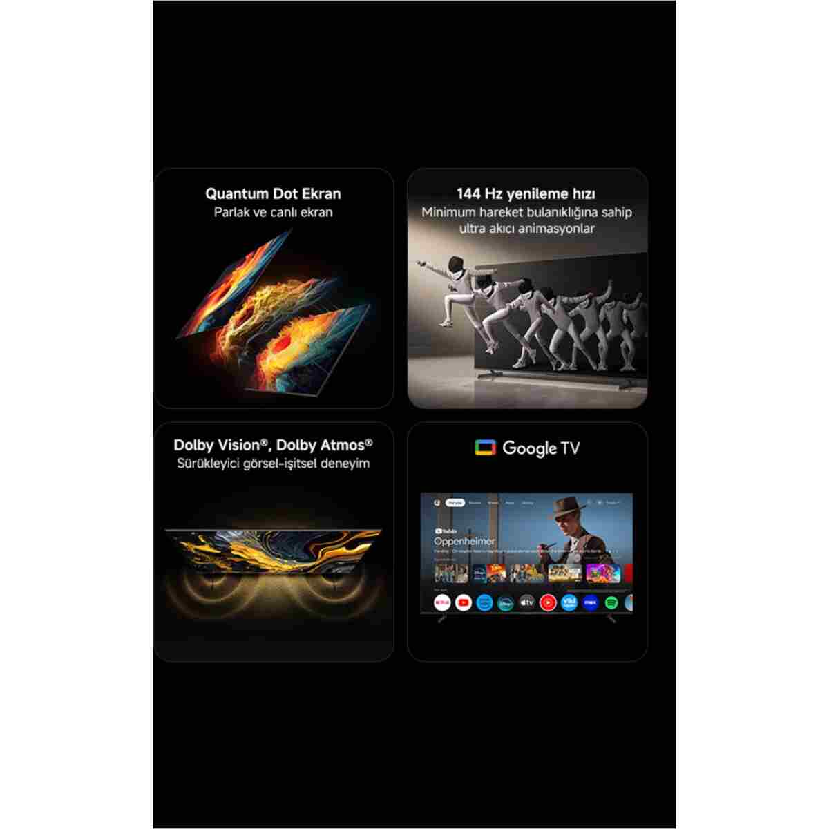 Xiaomi TV Max 100 2025 - 100" 254 4K Ultra HD QLED 144 Hz AirPlay Destekli Uydu Alıcılı Google Smart TV - Görsel 19