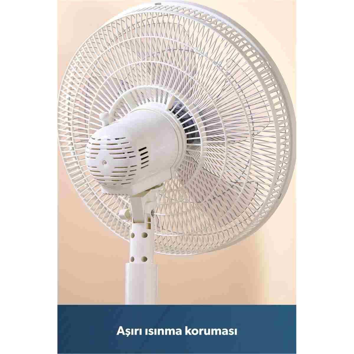 HOMEND Fanomen 9010h Hız ve Açı Ayarlı Döner Başlıklı Ayaklı Vantilatör 55W - Görsel 8