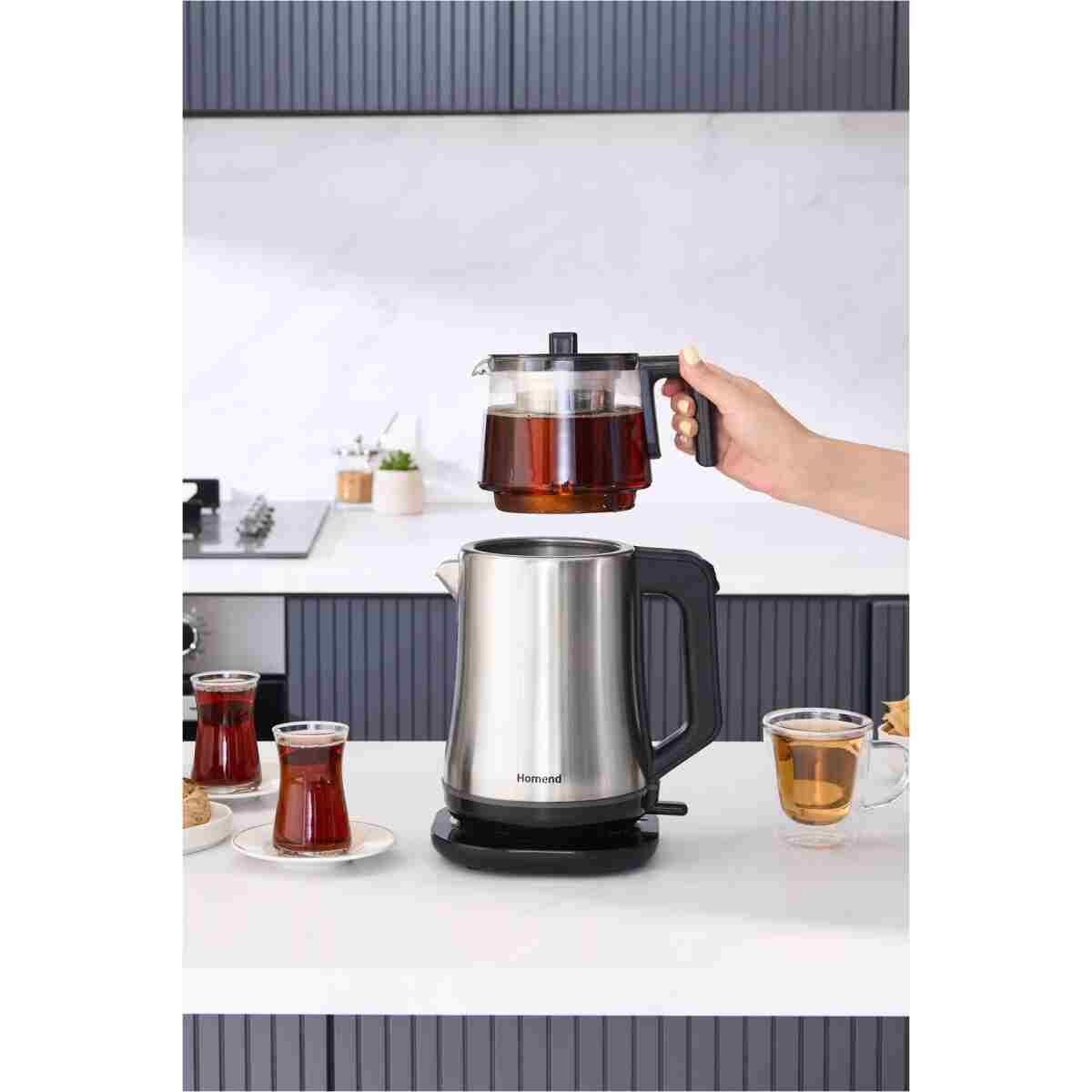 HOMEND Royaltea Elegant 1777H Inox Çay Makinesi - Görsel 2
